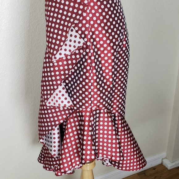 Polka Dot Ruffle Cocktail Dress Keepsake The Label - Picture 5 of 9